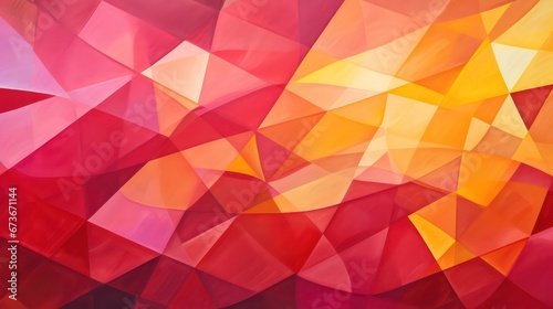 Vibrant hues of gold, and black red in this abstract background. Featuring geometric shapes, squares, triangles, lines, polygons, stripes, and mosaic patterns.