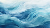 Wave illustration with a touch of mystique in deep mysterious blues and teals