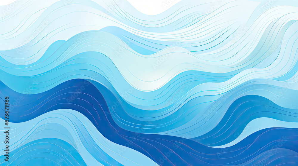Cheerful waves in bright