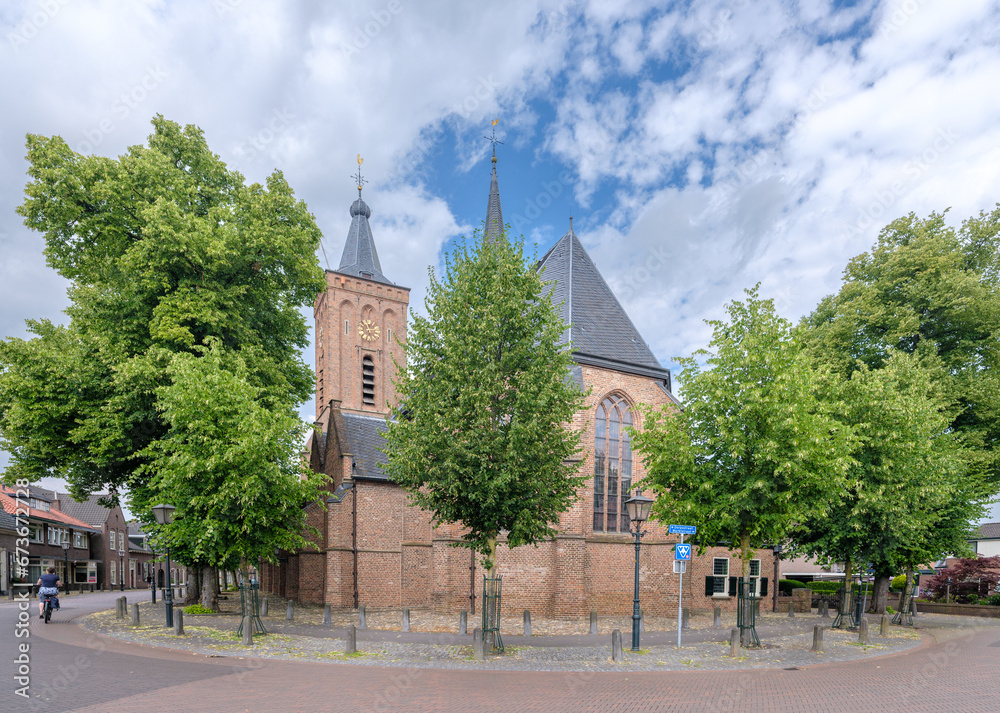 Fototapeta premium Hervormde kerk in Scherpenzeel, Gelderland province, The Netherlands