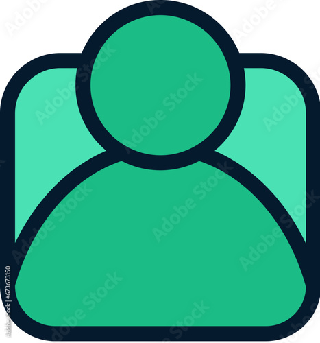 Symbol, silhouette of user, subscriber. Pictogram of recipient of electronic message, correspondence. Business correspondence employee avatar. Stroke outline vector icon isolated on white background