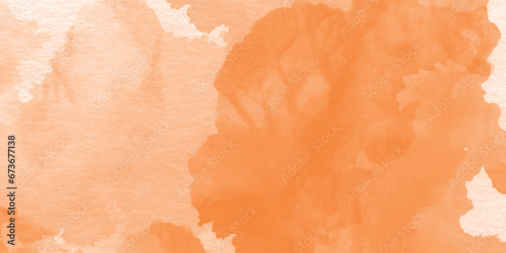 abstract orange watercolor paper background banner or poster design vector file