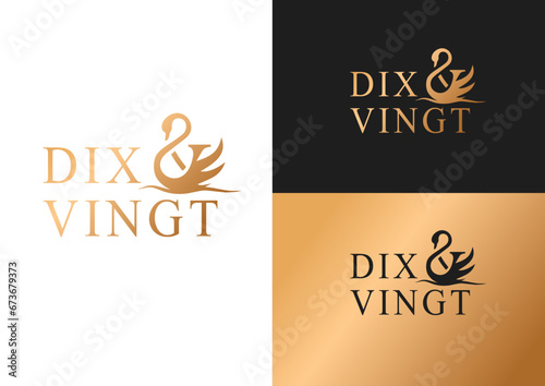 Vector swan logo design