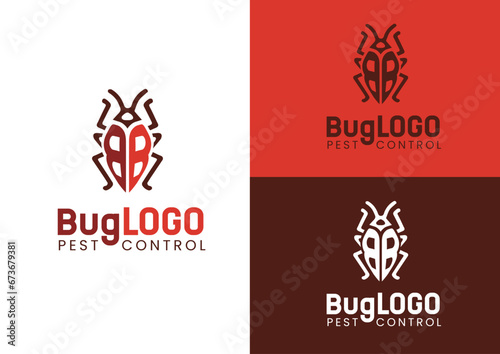 Vector pest control logo design