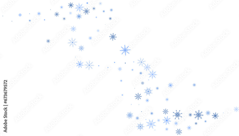 Christmas background. Blue delicate snowflakes on a white background. New Year's holiday design