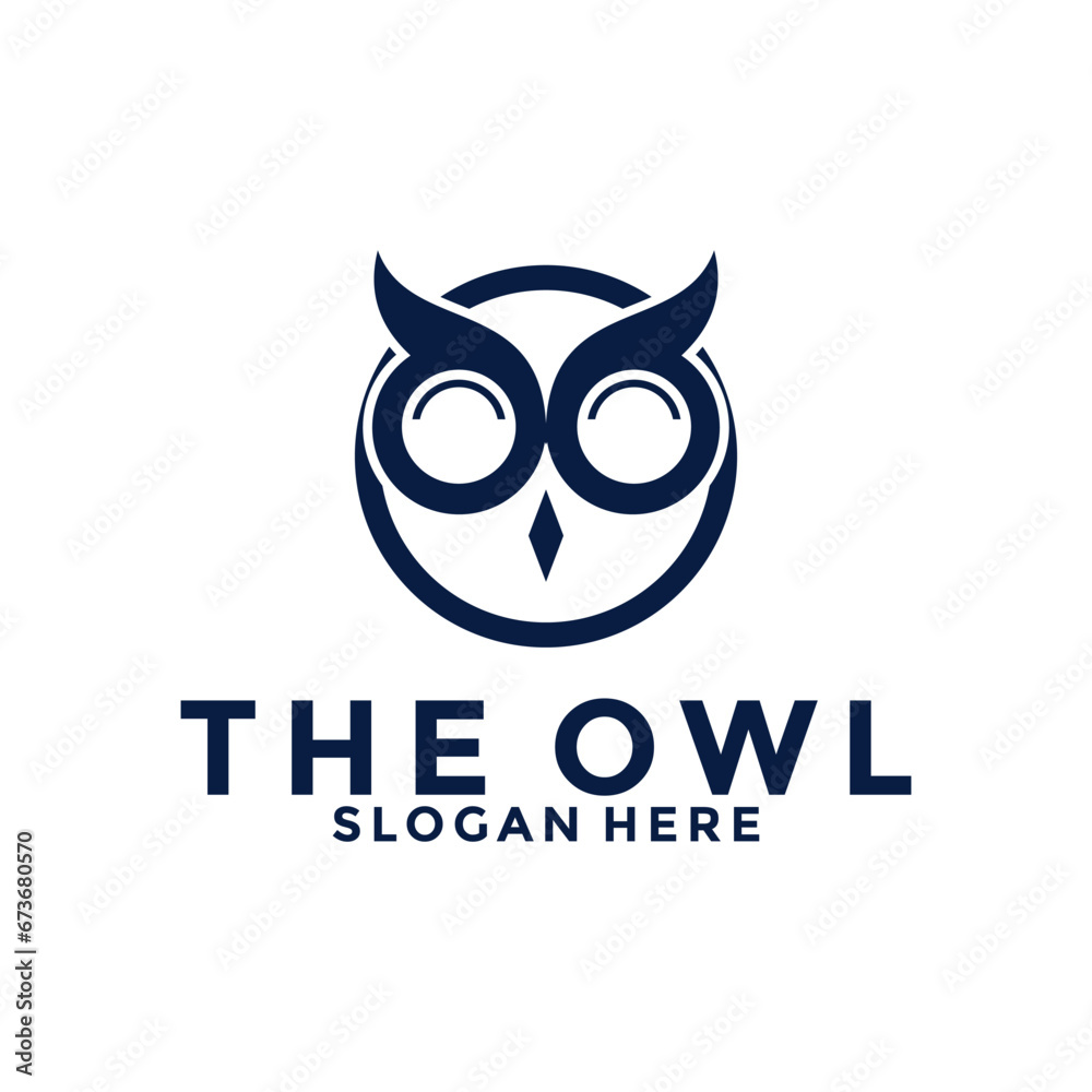 Obraz premium Simple and Modern owl Logo for company, business, community, team, etc.