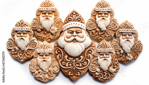 Gingerbread cookies in a decorative arts style