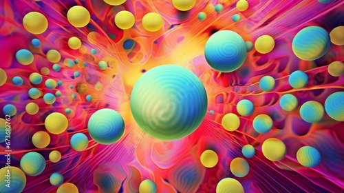 neon spheres and balls © Aliaksei