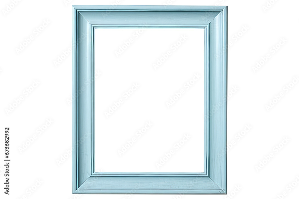 simple thin light blue picture frame on transparent background simple thin light blue picture frame on transparent background
