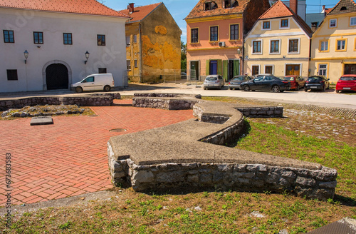 The ruins of the 17th century St Josephs Chapel in Karlovac, central Croatia. Called Kapela Sv Josipa in Croatian photo