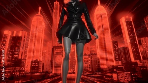 woman in the red light district