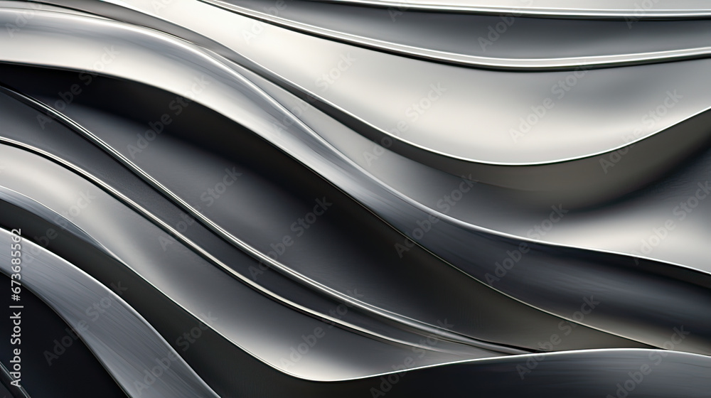 Undulating threads of liquid metal intertwining to form a sleek, modern canvas Ai Generative Undulating threads of liquid metal intertwining to form a sleek, modern canvas Ai Generative