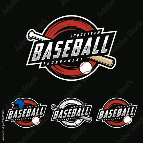 Badges set of baseball team. Baseball logo, emblem set collection, design template