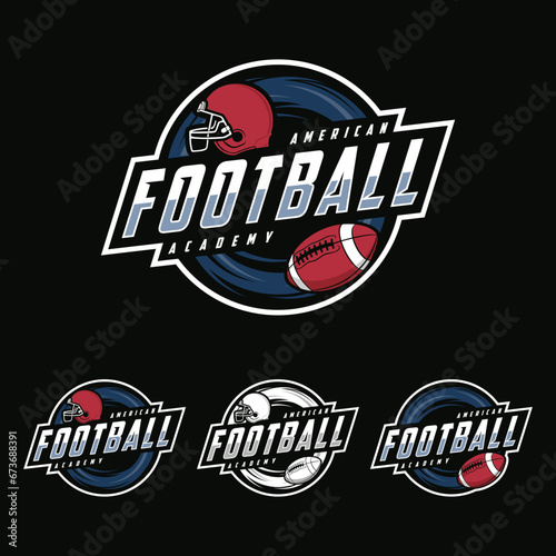 american football logo sport, emblem set collection, football vector illustration