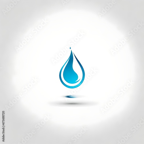 a vector style icon logo of a water drop