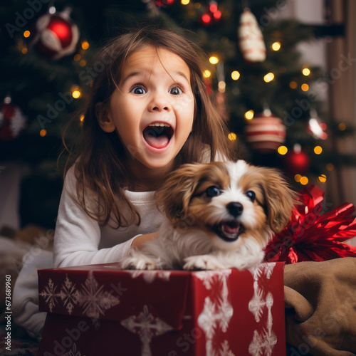 A Heartwarming Christmas Gift: Little Girl Receives a Puppy