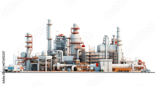 Industrial factories on transparent background PNG