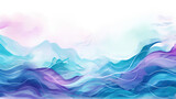 Vibrant purples indigos and teals waves lively web mobile banner