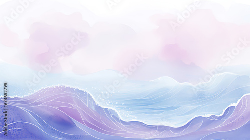 Lavender and periwinkle waves dynamic web or mobile banner