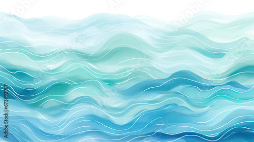 Dynamic navy blue teal and aquamarine ocean wave pattern
