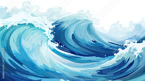 Brilliant indigo and teal wave pattern perfect for dynamic web