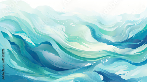 Energetic navy blue teal and seafoam green pattern