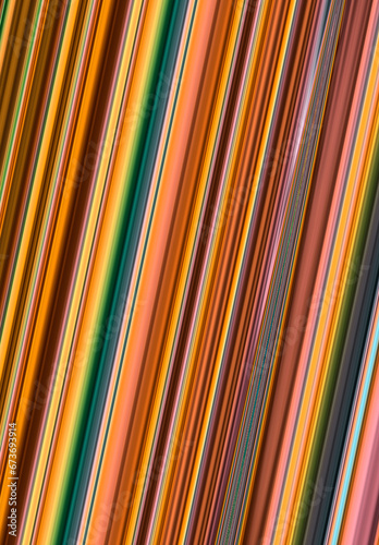 bright multi-coloured parallel striped lines yellow green red orange and blue colours