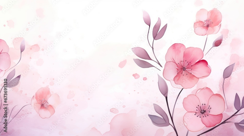 Luxury abstract art flower watercolor background. background for banner, poster, Web and packaging.