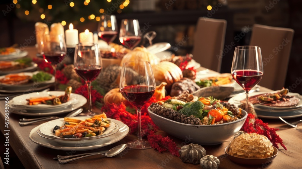 Christmas Holiday Dining stock photo