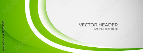 Modern green banner background. Graphic design banner pattern background template with dynamic wave shapes.	vector illustration