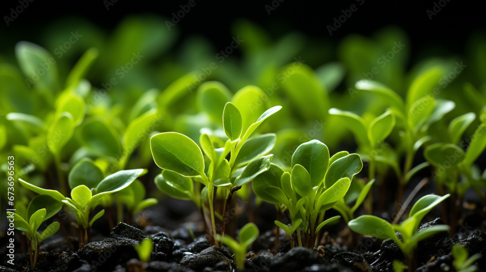 Background of plant shoots