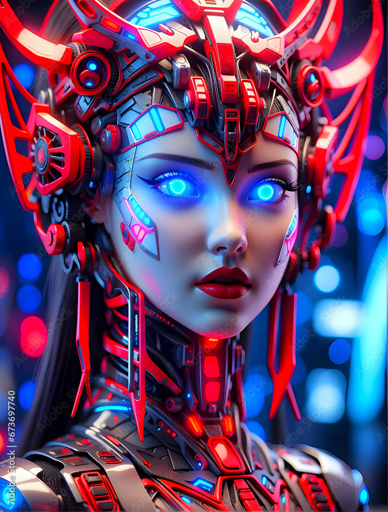 Fototapeta premium 3d surreal design with ultra details, colorful generative art, shiny colors with HDR, surreal painting art