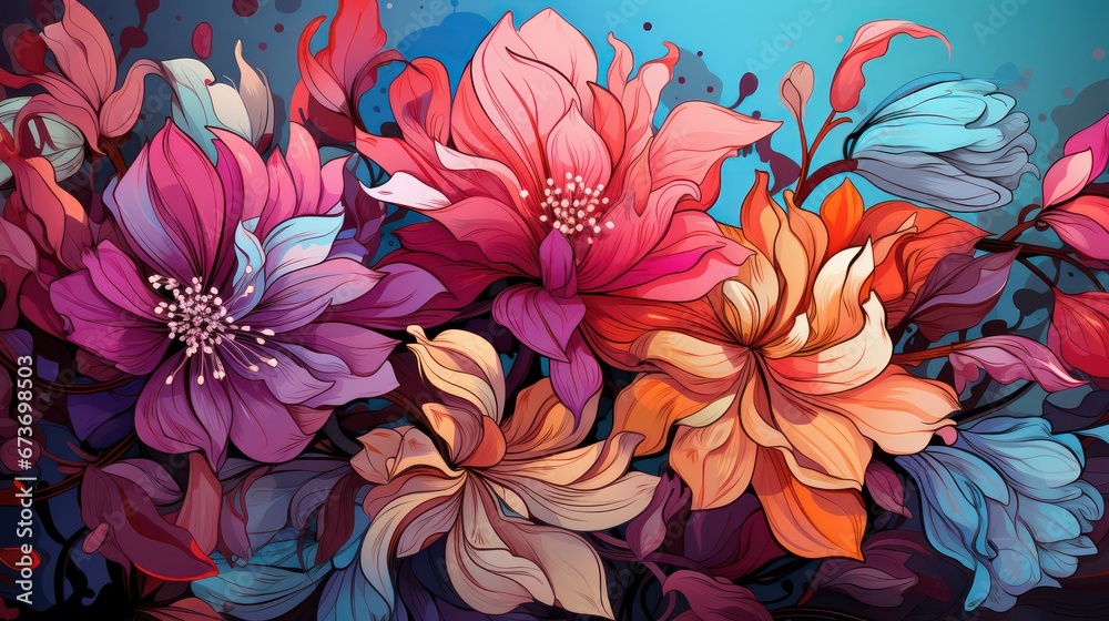 3D flower illustration 3D flower illustration