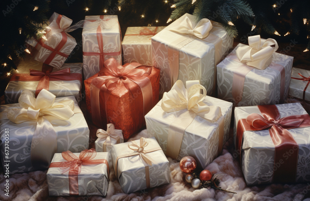 Twinkling Lights and Gift Boxes


