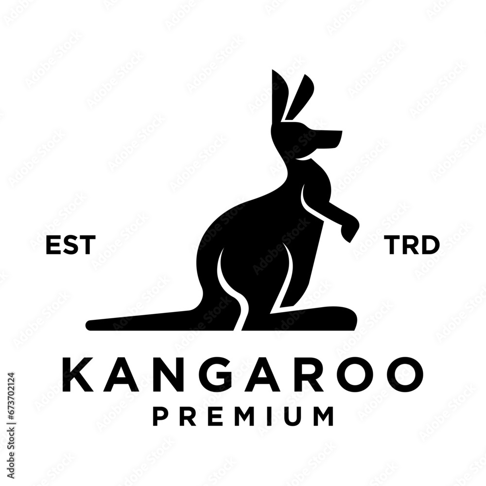 Fototapeta premium Kangaroo Logo icon design illustration