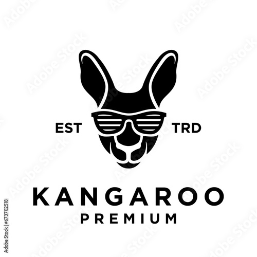 Kangaroo head face Logo icon design illustration