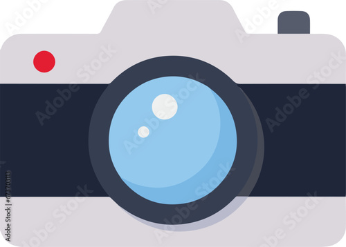 digital camera flat illustration icon