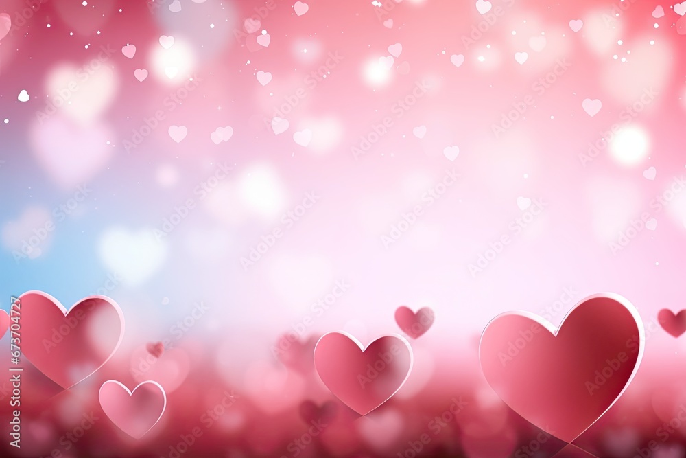 Cute Valentine's Day background with beautiful colors