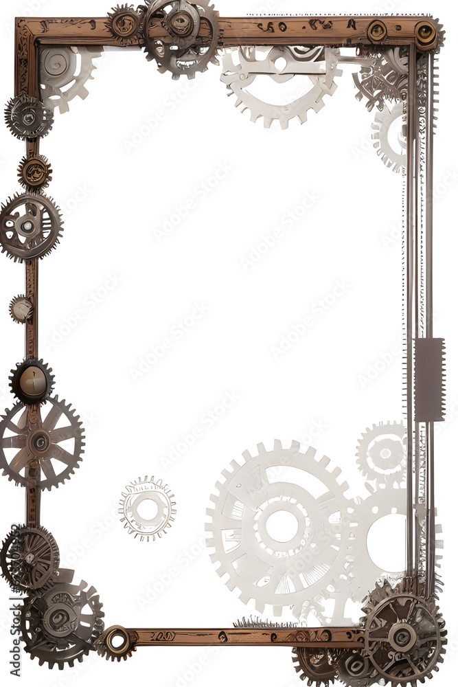 Steampunk border frame PNG transparent background Stock Illustration ...