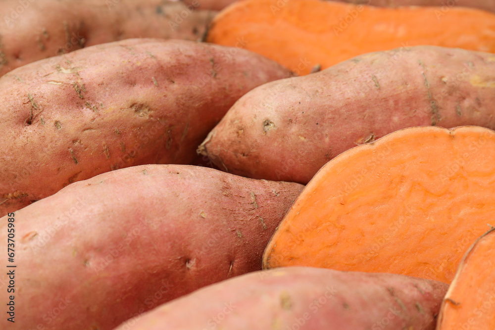 Sweet potato, concept of healthy food, vegetables Sweet potato, concept of healthy food, vegetables