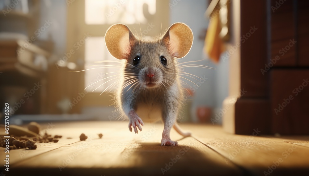 Obraz premium mouse and cheese