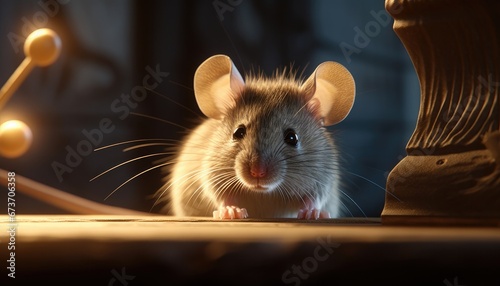 rat on a table