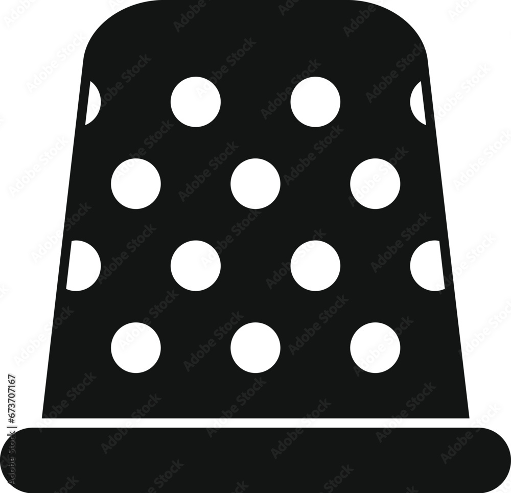 Finger needle protection cap icon simple vector. Sewing work. Tailor equipment Finger needle protection cap icon simple vector. Sewing work. Tailor equipment