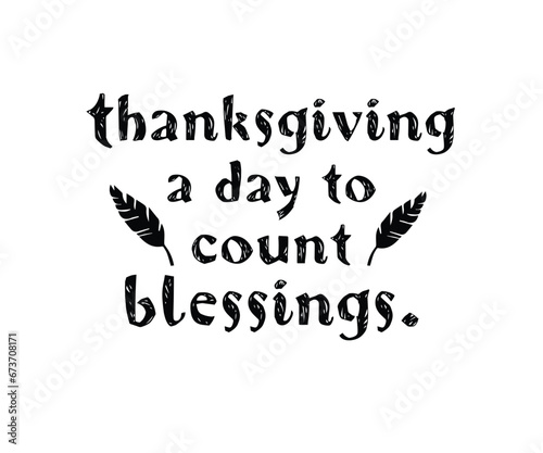 Vintage Thanksgiving Hand Lettering Design Template with Autumn Leaf Print for Greeting Card and Party Banner