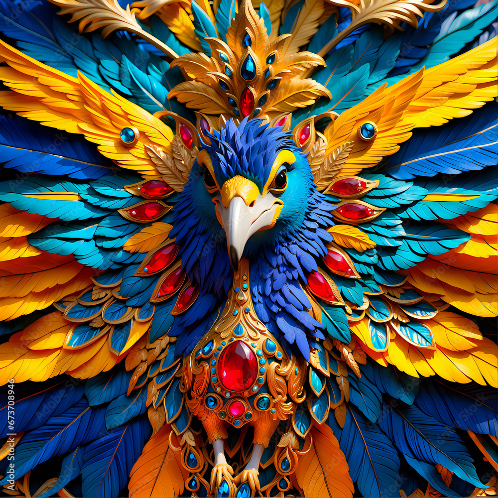 Obraz premium 3d surreal design with ultra details, colorful generative art, shiny colors with HDR, surreal painting art