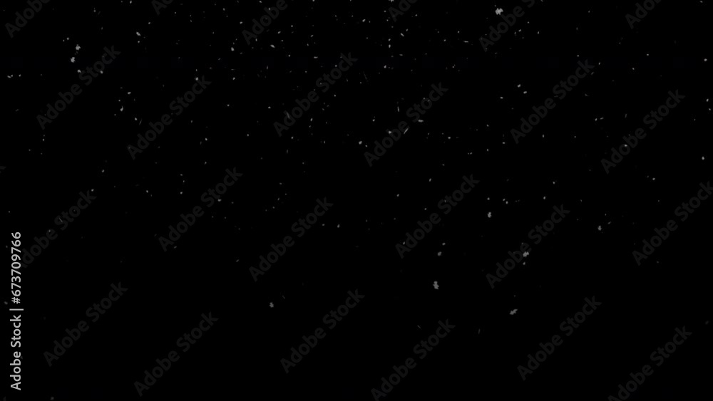 Falling snow isolated on black background in 4K to be used for composing, motion graphics. High quality 4k footage Falling snow isolated on black background in 4K to be used for composing, motion graphics. High quality 4k footage