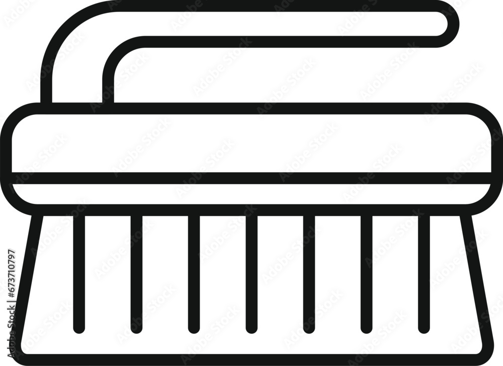 Tailor work brush icon outline vector. Machine equipment. Craft work sew Tailor work brush icon outline vector. Machine equipment. Craft work sew