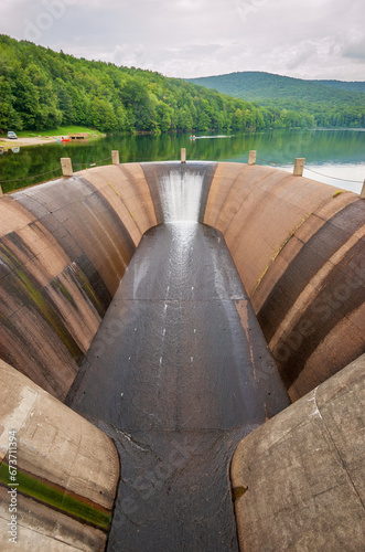 Quaker Spillway Drain at Allegany State Park in New York State photo