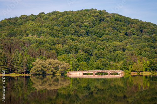 Quaker Lake at Allegany State Park in New York State photo