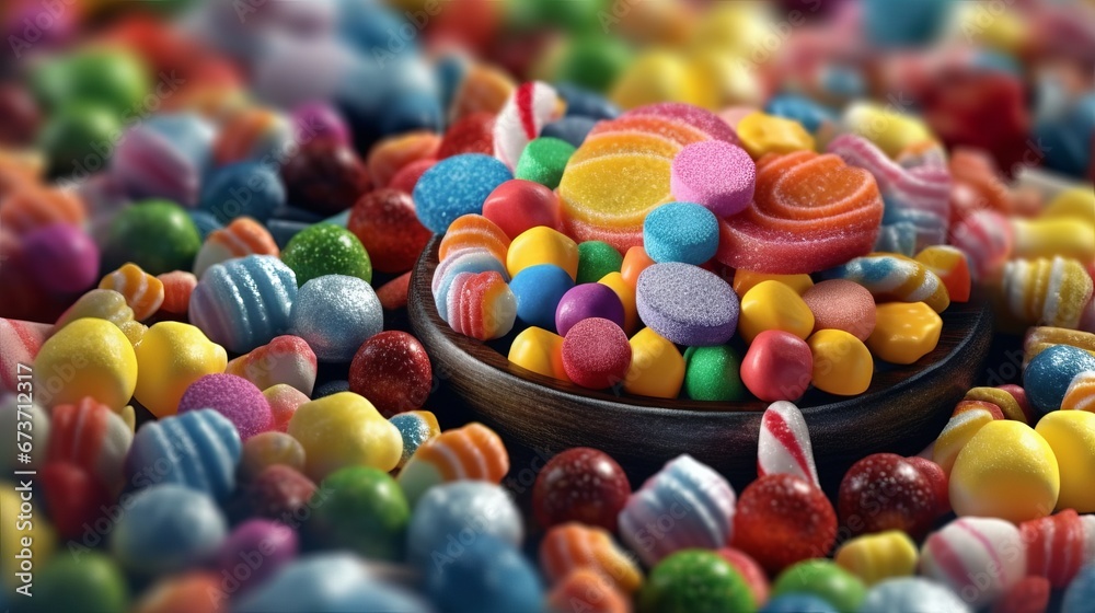 Fototapeta premium A photo of your favorite type of candy or sweets AI generated illustration